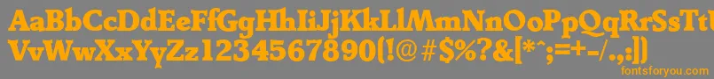 Шрифт DerringerserialHeavyRegular – оранжевые шрифты на сером фоне