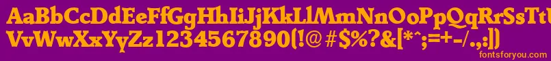 Шрифт DerringerserialHeavyRegular – оранжевые шрифты на фиолетовом фоне