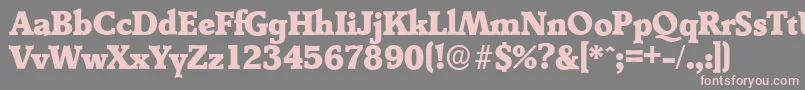 フォントDerringerserialHeavyRegular – 灰色の背景にピンクのフォント