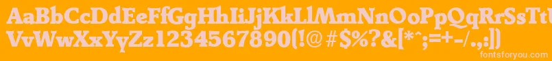 DerringerserialHeavyRegular-Schriftart – Rosa Schriften auf orangefarbenem Hintergrund