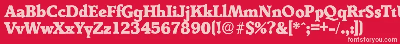 DerringerserialHeavyRegular Font – Pink Fonts on Red Background