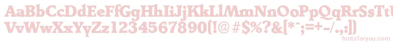 DerringerserialHeavyRegular-fontti – vaaleanpunaiset fontit valkoisella taustalla