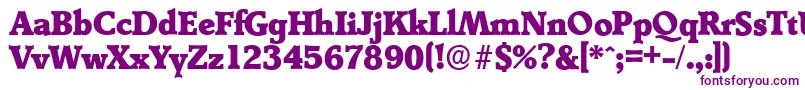 DerringerserialHeavyRegular-fontti – violetit fontit valkoisella taustalla