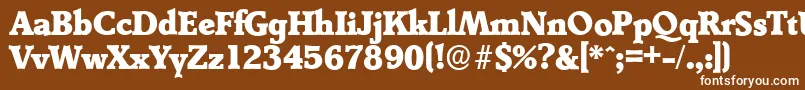 Шрифт DerringerserialHeavyRegular – белые шрифты на коричневом фоне