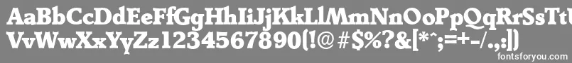 DerringerserialHeavyRegular-Schriftart – Weiße Schriften auf grauem Hintergrund