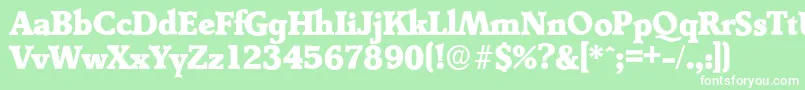 DerringerserialHeavyRegular Font – White Fonts on Green Background
