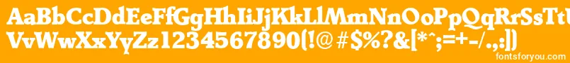DerringerserialHeavyRegular Font – White Fonts on Orange Background