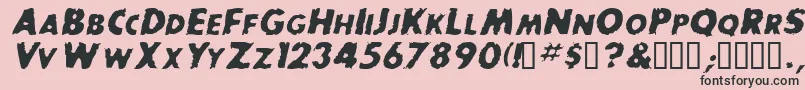 BaddogscapssskItalic Font – Black Fonts on Pink Background