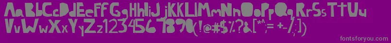 フォントLazy – 紫の背景に灰色の文字
