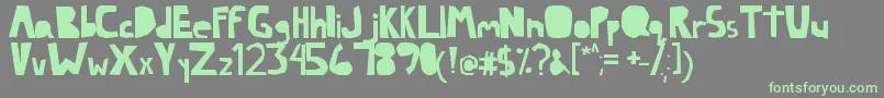 Lazy Font – Green Fonts on Gray Background