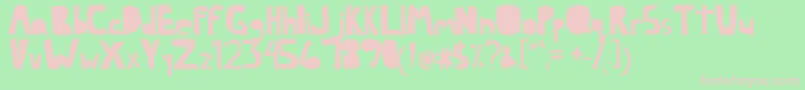 Lazy Font – Pink Fonts on Green Background