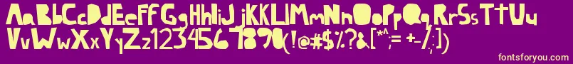 More about Lazy Font Lazy Font – Yellow Fonts on Purple Background