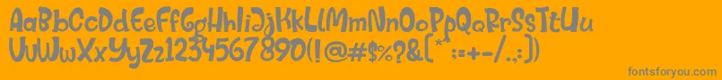 MisterFrogieRegular Font – Gray Fonts on Orange Background