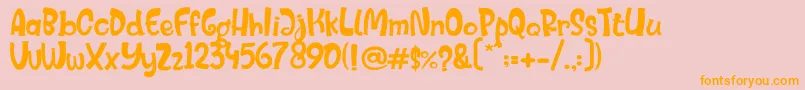 MisterFrogieRegular Font – Orange Fonts on Pink Background