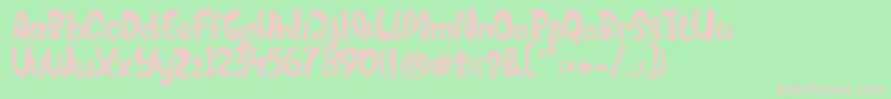 MisterFrogieRegular Font – Pink Fonts on Green Background