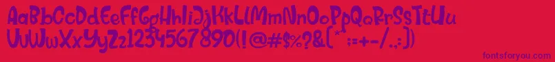 fuente MisterFrogieRegular – Fuentes Moradas Sobre Fondo Rojo