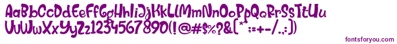 MisterFrogieRegular Font – Purple Fonts on White Background