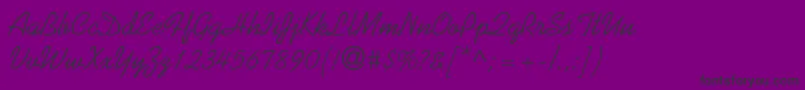 Kaufmannstd Font – Black Fonts on Purple Background