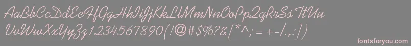 Weitere Informationen zur Kaufmannstd-Schriftart Kaufmannstd-Schriftart – Rosa Schriften auf grauem Hintergrund