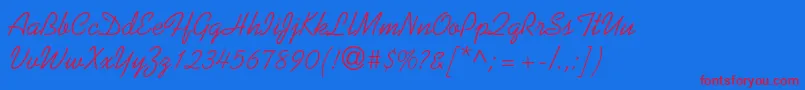 fuente Kaufmannstd – Fuentes Rojas Sobre Fondo Azul
