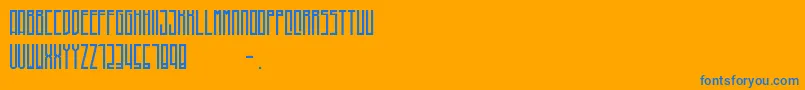 Higher Font – Blue Fonts on Orange Background