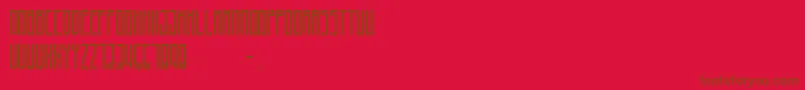 Higher-Schriftart – Braune Schriften auf rotem Hintergrund