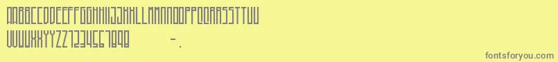 フォントHigher – 黄色の背景に灰色の文字