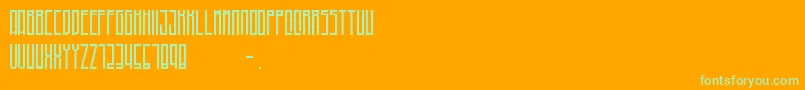 Higher-Schriftart – Grüne Schriften auf orangefarbenem Hintergrund