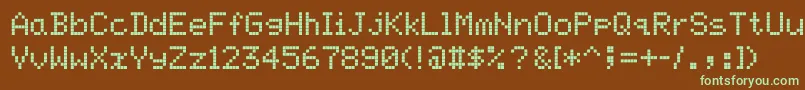 Шрифт Screenmatrix – зелёные шрифты на коричневом фоне