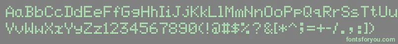 Screenmatrix Font – Green Fonts on Gray Background