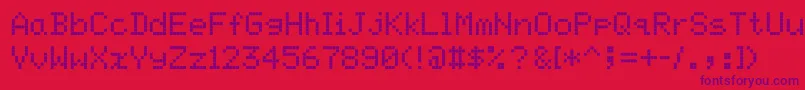 Screenmatrix Font – Purple Fonts on Red Background