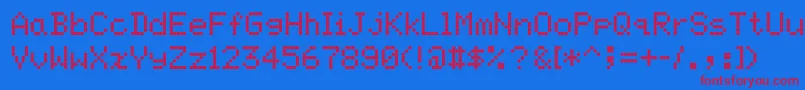Screenmatrix Font – Red Fonts on Blue Background