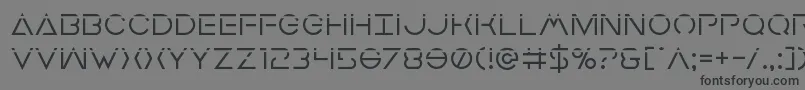 Earthorbiterlaser-Schriftart – Schwarze Schriften auf grauem Hintergrund