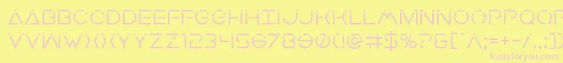 Earthorbiterlaser Font – Pink Fonts on Yellow Background