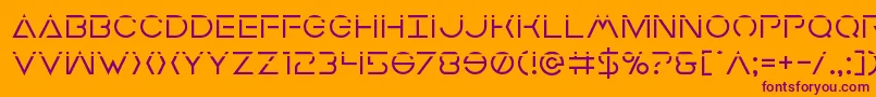 Earthorbiterlaser Font – Purple Fonts on Orange Background
