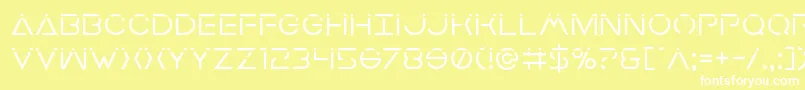 Earthorbiterlaser Font – White Fonts on Yellow Background