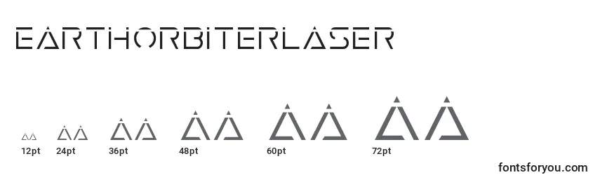 Размеры шрифта Earthorbiterlaser