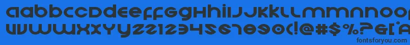 Echostationexpand Font – Black Fonts on Blue Background