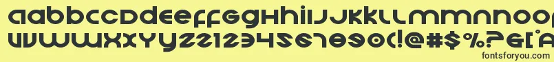 Echostationexpand Font – Black Fonts on Yellow Background