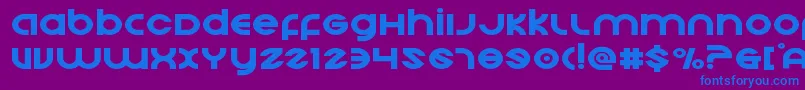 Echostationexpand Font – Blue Fonts on Purple Background