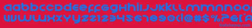 Echostationexpand Font – Blue Fonts on Red Background