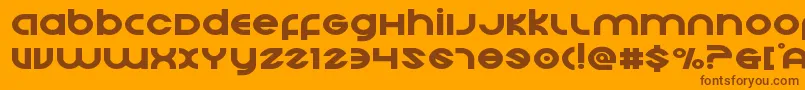 Echostationexpand Font – Brown Fonts on Orange Background