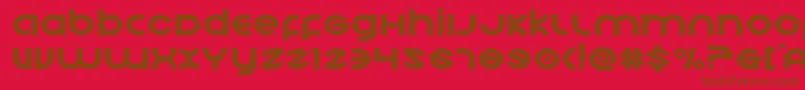 フォントEchostationexpand – 赤い背景に茶色の文字