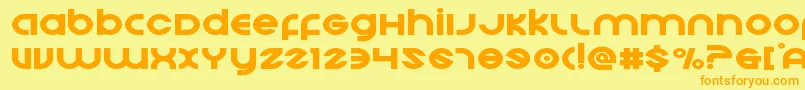 Echostationexpand Font – Orange Fonts on Yellow Background