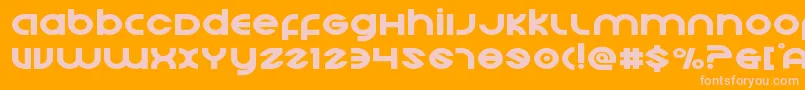 Echostationexpand Font – Pink Fonts on Orange Background