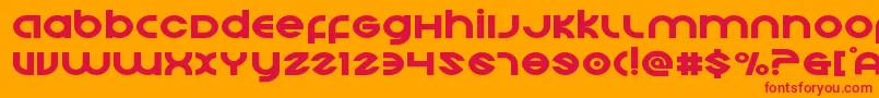 Echostationexpand Font – Red Fonts on Orange Background