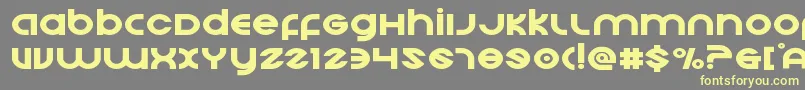 Echostationexpand-Schriftart – Gelbe Schriften auf grauem Hintergrund