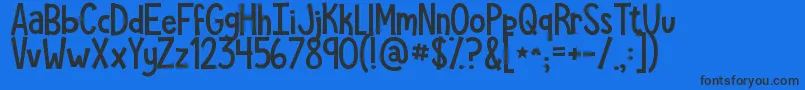 Kgshepersisted Font – Black Fonts on Blue Background