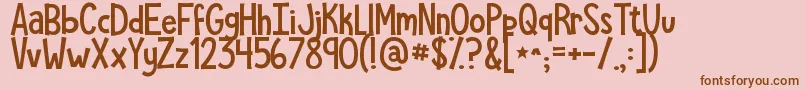 Kgshepersisted Font – Brown Fonts on Pink Background