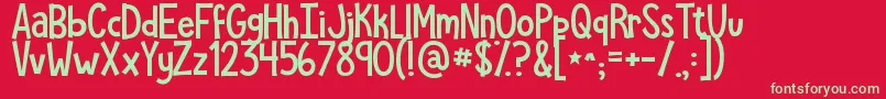 Kgshepersisted Font – Green Fonts on Red Background